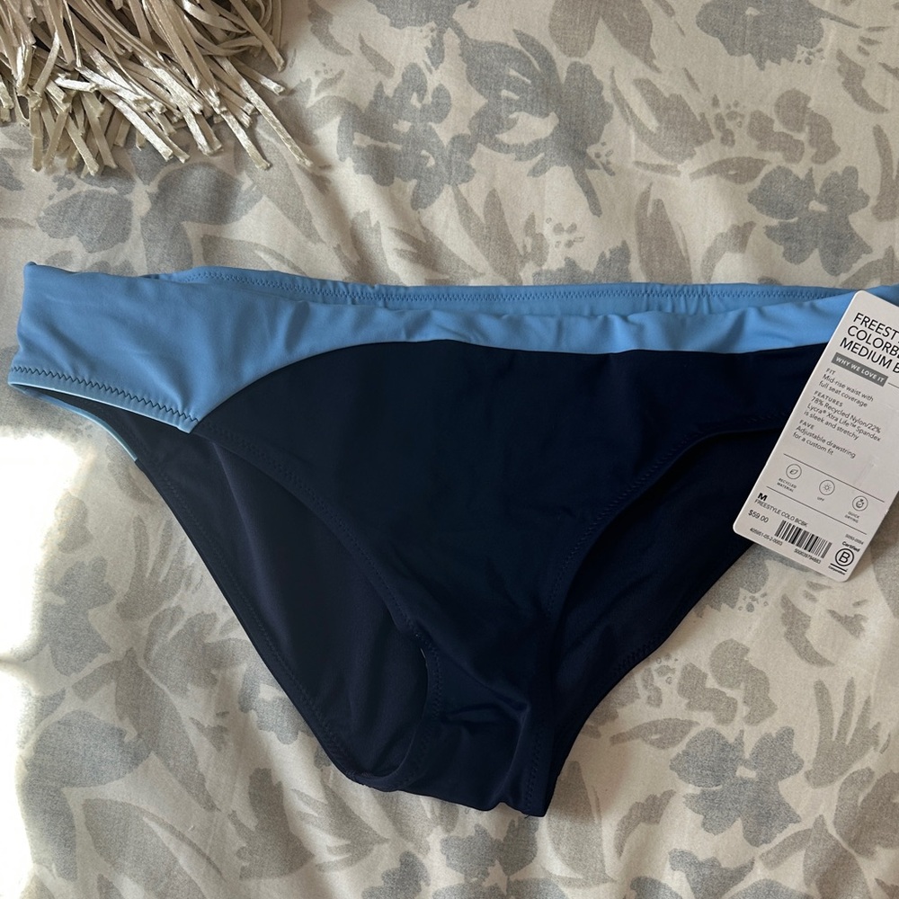 Freestyle Two-Tone Blue Bikini Bottom